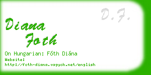 diana foth business card